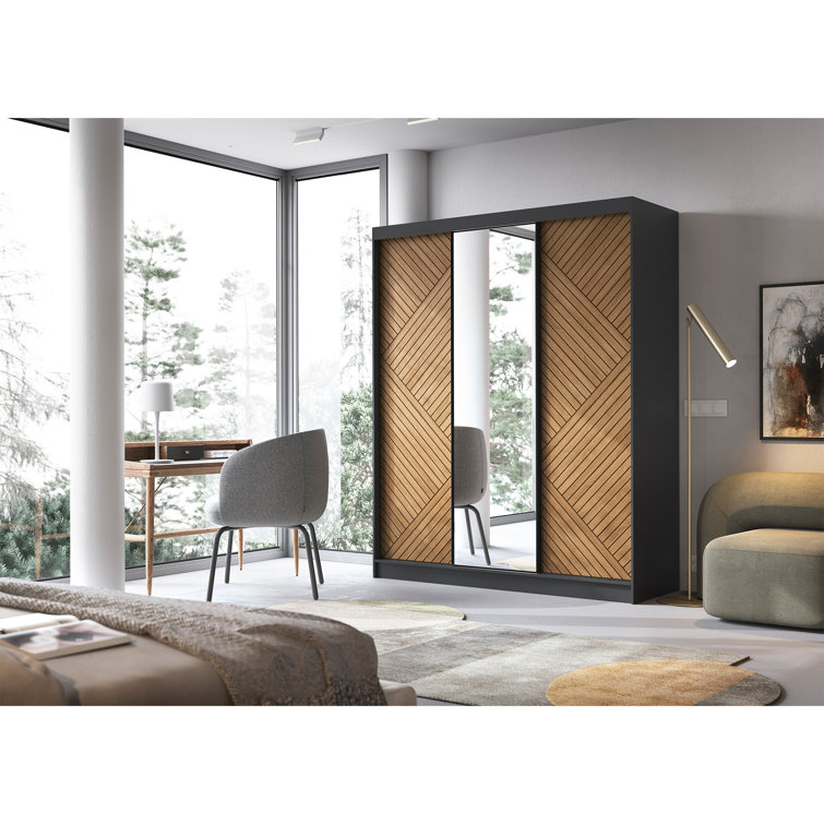 Ivy Bronx Brinlei 2 Door Sliding Wardrobe Wayfair